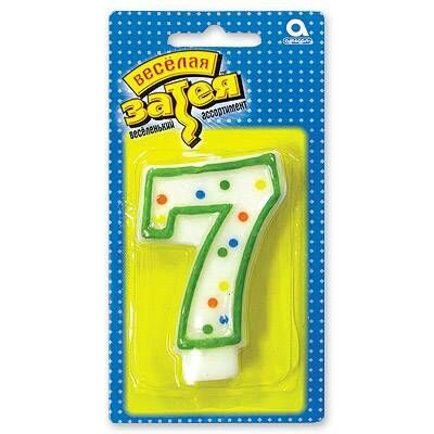 Свеча -цифра "7" 7,6см